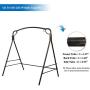 VINGLI Upgraded Metal Porch Swing Stand with Antique Bronze Finish, Heavy Duty 800 LBS Weight Capacity Steel Swing Frame with Extra Side Bars, Powder Coated Hanging Swing Frame Set for Outdoors