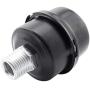 WHYHKJ 1/2'' Thread 20mm Air Compressor Parts Metal Air Compressor Intake Filter Noise Muffler Silencer, Black