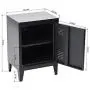 HouseinBox Low Standing Locker Organizer Side End Table Office File Storage Metal Cabinet Cupboard Unit Detachable 4 Legs,Size:15.9 x 12 x 22.6 (Black)