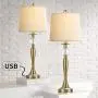 BOBOMOMO USB Metal Crystal Table Lamp 28 Set of 2 Modern Living Room Bedroom Nightstand Bedside Desk Lamp(Gold) BOBOMOMO USB Metal Crystal Table Lamp 28 Set of 2 Modern Living Room Bedroom Nightstand Bedside Desk Lamp(Gold)