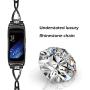 OenFoto Compatible with Gear Fit2 Pro/Fit2 Band, Replacement Alloy Metal Accessories Strap Samsung Gear Fit2 Pro SM-R365/Gear Fit2 SM-R360 Smartwatch-Black