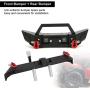 Metal Front and Rear Bumper Spare Tire Frame Parts Accessory Fit for SCX10 TRX4 D90 1/10 RC Car