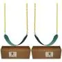 Jungle Gym Kingdom 2 Pack Swings Seats Heavy Duty 66'' Chain Plastic Coated - Playground Swing Set Accessories Replacement Snap Hooks (Green) Jungle Gym Kingdom 2 Pack Swings Seats Heavy Duty 66'' Chain Plastic Coated - Playground Swing Set Accessories Replacement Snap Hooks (Green)