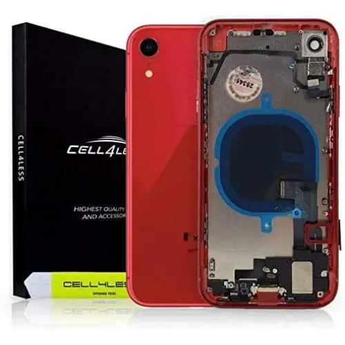 Cell4less Housing Replacement for The iPhone XR Model - Full Housing Unit with Small Parts (Red) Cell4less Housing Replacement for The iPhone XR Model - Full Housing Unit with Small Parts (Red)