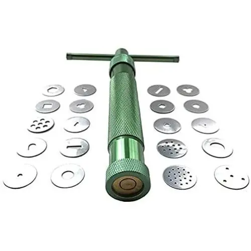 HEVERP Stainless Steel Clay Extruder Sugar Paste Extruder Cake Fondant Decorating Tool Set HEVERP Stainless Steel Clay Extruder Sugar Paste Extruder Cake Fondant Decorating Tool Set
