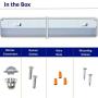 LED Under Cabinet Lighting - Hardwired 24'' Inch, 2 Colors Soft White (3000K) or Cool White (4000K), Dimmable, CRI>90, Metal Hard Wired Light