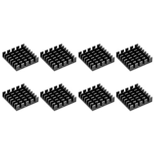 uxcell Electronic Radiators Heatsink for MOS GPU IC Chip Black 22 x 22 x 6 mm 8pcs