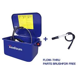 Red Sun Parts Washer 3.5 Gallon Capacity Tank Cabinet Portable Automotive Parts Cleaner for Wheel Bearings, Gears, and carburetors (Blue)…