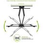 Kanto PDX680 Full Motion Articulating TV Wall Mount for 39-inch to 80-inch TVs Weighing up to 125 Pounds | Integrated Cable Management | Low Profile and 24-in Extension | Black