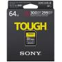 Sony TOUGH-G series SDXC UHS-II Card 64GB, V90, CL10, U3, Max R300MB/S, W299MB/S (SF-G64T/T1), Black