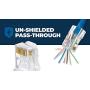 RJ45 Cat6 Pass Through Connectors Pack of 100, EZ Crimp Modular Data Plug for Network UTP Cat-6 Ethernet Cable