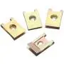 20Pcs Car Fastener Clips Screw Base U Type Nut Mounting Fastener Clips Automobile Engine Fender Bumper Guard Plate Clamp 3mm