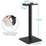 Headphone Stand Headset Holder New Bee Earphone Stand with Aluminum Supporting Bar Flexible Headrest ABS Solid Base for All Headphones Size (Black)