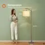 Addlon Floor Lamp for Living Room with Lamp Shade and 9W LED Bulb Modern Standing Lamp Floor Lamps for Bedrooms, Brown Addlon Floor Lamp for Living Room with Lamp Shade and 9W LED Bulb Modern Standing Lamp Floor Lamps for Bedrooms, Brown