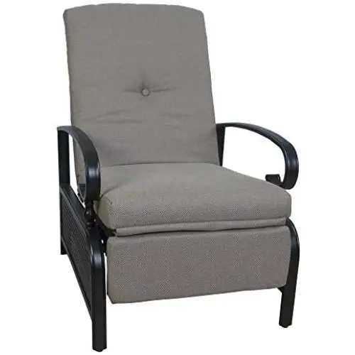 Kozyard Adjustable Patio Reclining Lounge Chair with Strong Extendable Metal Frame and Removable Cushions for Outdoor Reading, Sunbathing or Relaxation (Beige) Kozyard Adjustable Patio Reclining Lounge Chair with Strong Extendable Metal Frame and Removable Cushions for Outdoor Reading, Sunbathing or Relaxation (Beige)