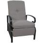 Kozyard Adjustable Patio Reclining Lounge Chair with Strong Extendable Metal Frame and Removable Cushions for Outdoor Reading, Sunbathing or Relaxation (Beige)