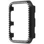 Leotop Compatible with Apple Watch Case 38mm, Metal Bumper Protective Cover Frame Accessories Women Girl Bling Shiny Crystal Rhinestone Diamond Compatible iWatch Series 3/2/1(Diamond Black, 38mm)