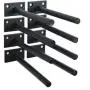 8 Pcs 6'' Black Solid Steel Floating Shelf Bracket Blind Shelf Supports - Hidden Brackets for Floating Wood Shelves - Concealed Blind Shelf Support – Screws and Wall Plugs Included 8 Pcs 6'' Black Solid Steel Floating Shelf Bracket Blind Shelf Supports - Hidden Brackets for Floating Wood Shelves - Concealed Blind Shelf Support – Screws and Wall Plugs Included