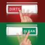 Premium Clean Dirty Dishwasher Magnet - Dishwasher Management Made Easy - 100% Metal and Acrylic, Easy-to-Read Labels, Magnetized Slider - Dishwasher Magnet Clean Dirty - Silver