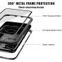 iPhone 8 Plus Case,iPhone 7 Plus Case, ZHIKE Magnetic Adsorption Case Metal Frame Tempered Glass Back with Built-in Magnet Cover for Apple iPhone 7Plus/8 Plus (Black, iPhone 7 Plus/8 Plus)