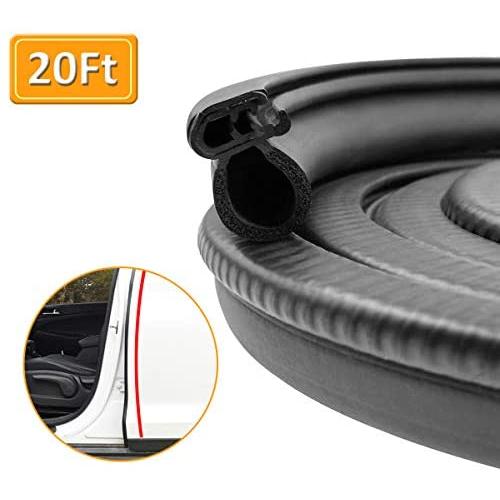 VUAOHIY Door Rubber Seal Strip Trim Seal with Side Bulb for Cars,Trucks, Boats, RVs and Home Applications, Car Door Weather Striping (20Ft)