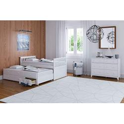 Storkcraft Moss 6 Drawer Universal Double Dresser (White) - Bedroom Furniture Storage, Modern Farmhouse Style, Sturdy and Durable Wood Construction, 6 Deep Spacious Drawers, Steel Hardware