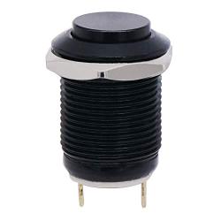 Twidec /12mm 1/2'' Waterproof Black Metal Shell Momentary Raised Top Push Button Switch DC/AC 36V 2A SPST 1NO Start Button for car Modification Switch(Quality Assurance for 1 Years) M-12-BK-G