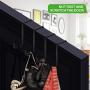 HOUSE DAY Over The Door Hook Fitting Most Sized Doors, Sturdy Metal Door Hangers Hold Up to 30Lbs, Over The Door Hooks for Hanging Coats, Towels, Bags (Black, 6 Pack)