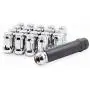 Wheel Accessories Parts Set of 20 1.38in Long Car Small Diameter Lug Nut Closed End Bulge Acorn 6 Spline with Key (7/16 UNF, Chrome) Wheel Accessories Parts Set of 20 1.38in Long Car Small Diameter Lug Nut Closed End Bulge Acorn 6 Spline with Key (7/16 UNF, Chrome)