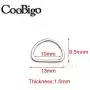 100 Pack 3/8'' Dee Rings D-Ring Metal Buckle Strap Sewing Accessories FLQ010 100 Pack 3/8'' Dee Rings D-Ring Metal Buckle Strap Sewing Accessories FLQ010