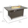 Best Choice Products 52in 50,000 BTU Wicker Propane Fire Pit Table w/Aluminum Tabletop, Glass Wind Guard, Storage Cover, Glass Beads, Easy Access Tank Cabinet