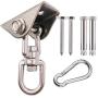 Xavnia Heavy Duty Swing Hangers Suspension Hooks Stainless Steel 360° Rotation with Hanging Snap Hooks Screws Bolts for Concrete Wooden Sets Playground Porch Yoga Hammock Sandbag Swingset Hardware