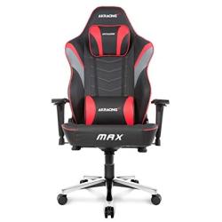 AKRacing Masters Series Max Gaming Chair with Wide Flat Seat, 400 Lbs Weight Limit, Rocker and Seat Height Adjustment Mechanisms - Red