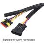 Alex Tech 25ft – 1/2 inch Split Wire Loom Tubing Wire Conduit – Black