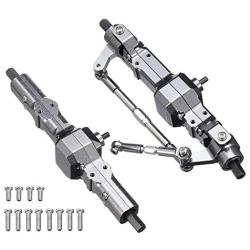 Ctzrzyt Metal Front & Rear Bridge Axle Gear Box for WPL C14 C24 C34 C44 B14 B24 1/16 RC Truck Car Upgrade Parts Accessories