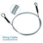 Zip Line Sling Cable, Wire Rope, 8/11/14 Foot, 3/16In (11 Foot)