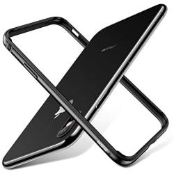ESR Crown Metal Bumper Case for iPhone X, Metal Frame Armor with Soft Inner Bumper [Zero Signal Interference] [Raised Edge Protection] for iPhone X, Space Grey