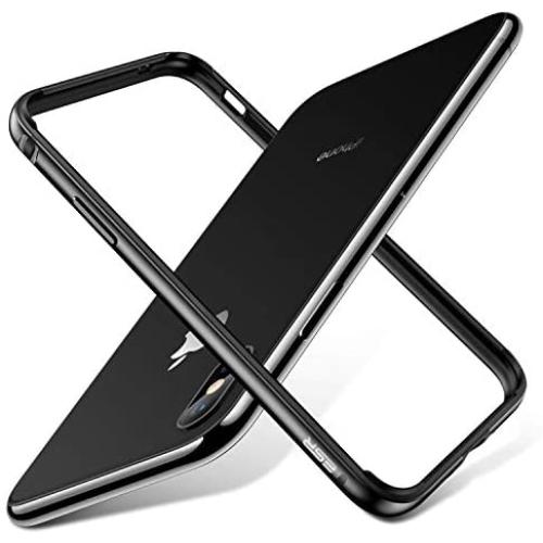 ESR Crown Metal Bumper Case for iPhone X, Metal Frame Armor with Soft Inner Bumper [Zero Signal Interference] [Raised Edge Protection] for iPhone X, Space Grey