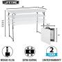 Lifetime Height Adjustable Craft Camping and Utility Folding Table, 4 ft, 4/48 x 24, White Granite