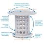TubShroom the Revolutionary Tub Drain Protector Hair Catcher/Strainer/Snare, Gray