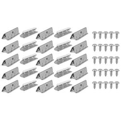Cornucopia Metal Chair Webbings Clips (25-Pack); Replacement Upholstery Furniture Clamps with Screws Included