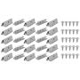 Cornucopia Metal Chair Webbings Clips (25-Pack); Replacement Upholstery Furniture Clamps with Screws Included