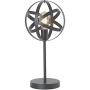 Upgrade Industrial Globe Table Lamp, Metal Spherical Desk Lamp for Nightstand, Vintage Edison Reading Lamp for Bedroom, Living Room, Dorm, E26 by LIUSUN LIULU