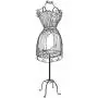 MyGift Vintage Designers Black Metal Adjustable Wire Frame Dress Form Display Stand/Freestanding Mannequin Garment Rack MyGift Vintage Designers Black Metal Adjustable Wire Frame Dress Form Display Stand/Freestanding Mannequin Garment Rack