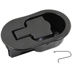 Reliable Recliner Replacement Parts HANDLE COMES WITH CABLE HOOK Sturdy Large Oval Black Solid Aluminum Metal Pull Recliner Handle 4-3/8'' by 2-5/8'' fits Ashley and Other Manufacturer Brands.