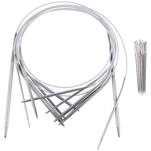 Xgood 11 Sizes Circular Knitting Needles Stainless Steel Knitting Needles with 11 Pieces Needles for Home Weave Knitting Set, from 1.5mm to 5mm