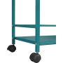 Ameriwood Home Marshall 3-Shelf Metal Rolling Utility Cart, Teal