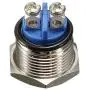 ESUPPORT Car Raised Top High 19mm Momentary Stainless Metal Push Button Switch 3A/250V 2Pin Pack of 5
