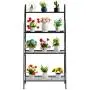 DOEWORKS 4 Tier Metal Plant Stand, Plant Display Rack, Ladder-Shaped Stand Shelf, Pot Holder for Indoor Outdoor Use, Black DOEWORKS 4 Tier Metal Plant Stand, Plant Display Rack, Ladder-Shaped Stand Shelf, Pot Holder for Indoor Outdoor Use, Black