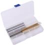 Swpeet 21Pcs Metal Round Rods Kit, 3 Kinds of Metal Materials Including Stainless Steel, Brass and Aluminum Perfect for for DIY Craft Tool - Diameter 2mm-8mm Length 100mm